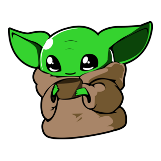 Grogu Baby Yoda Logo PNG Vector