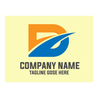 Letter D Modern Logo PNG Vector