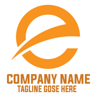 Letter E Minimal Logo PNG Vector