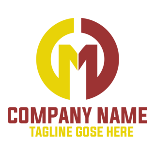 Letter M Minimal Company Logo PNG Vector