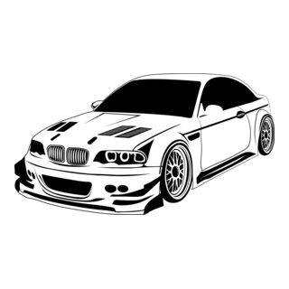 Line Art Car Logo PNG Vector