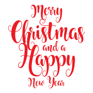 Merry Christmas and a Happy New Year Logo PNG Vector