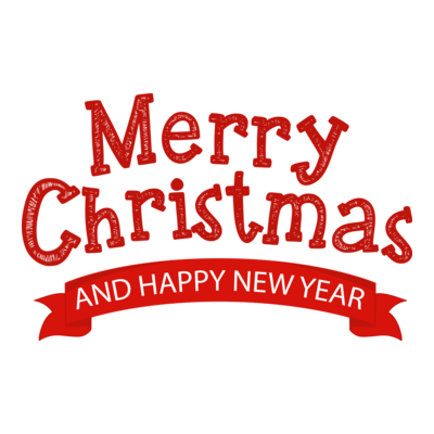 Merry Christmas and Happy New Year Logo PNG Vector