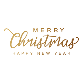 Merry Christmas and Happy New Year Logo PNG Vector