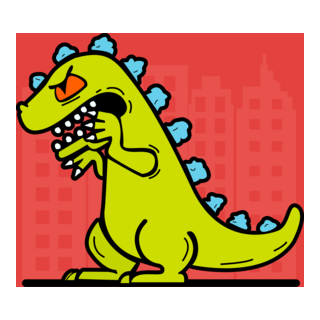 Minimalist Reptar Logo PNG Vector