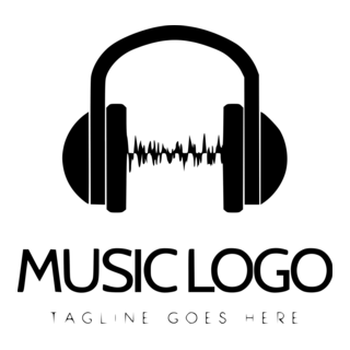 Music Headphone Logo PNG Vector