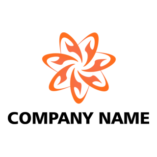 Orange Abstract Company Logo PNG Vector