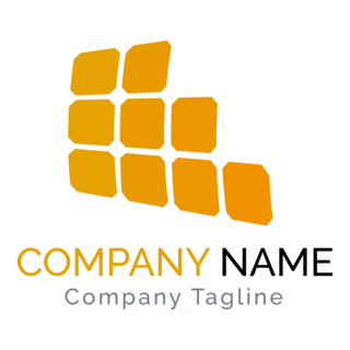 Orange Solar Logo PNG Vector