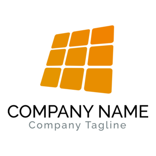 Orange Solar Logo PNG Vector