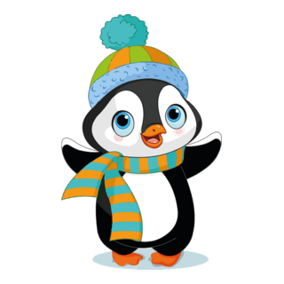 Pingüino navideño - merry christmas Logo PNG Vector