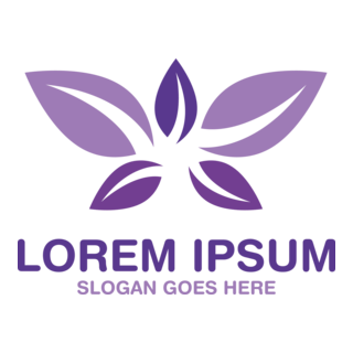 Pink Abstract Flower Logo PNG Vector