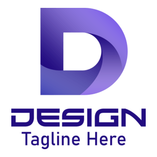 Purple D Letter Company Logo PNG Vector