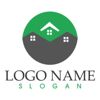 Real Estate House Company Logo PNG Vector