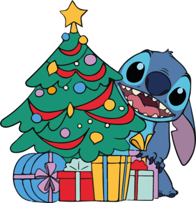 Stitch navideño Logo PNG Vector