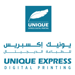 Unique Express Digital Printing Logo PNG Vector