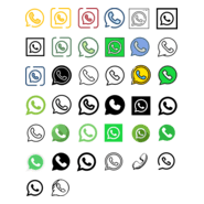 40 WhatsApp icons Logo PNG Vector