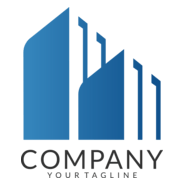 Blue Real Estate Logo PNG Vector
