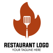 Flame Restaurant Logo PNG Vector