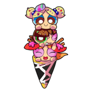 IceCream PowerPuff Girls Logo PNG Vector