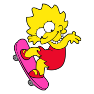 Lisa Simpson Skater Logo PNG Vector