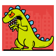 Minimalist Reptar Logo PNG Vector