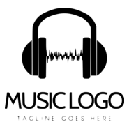 Music Headphone Logo PNG Vector