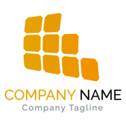 Orange Solar Logo PNG Vector