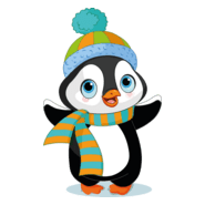 Pingüino navideño - merry christmas Logo PNG Vector
