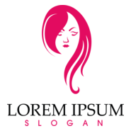 Pink Woman Silhouette Logo PNG Vector
