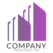Purple Real Estate Logo PNG Vector