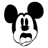 Scared Mickey Mouse Logo PNG Vector