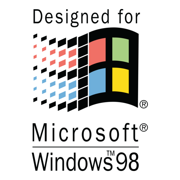 Designed for Microsoft Windows 98 Logo PNG Vector
