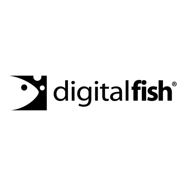 Digital Fish Logo PNG Vector