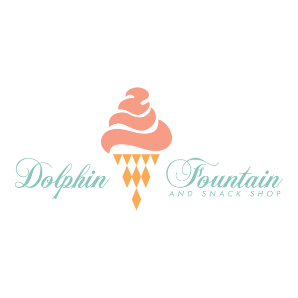 Dolphin Fountain Logo PNG Vector