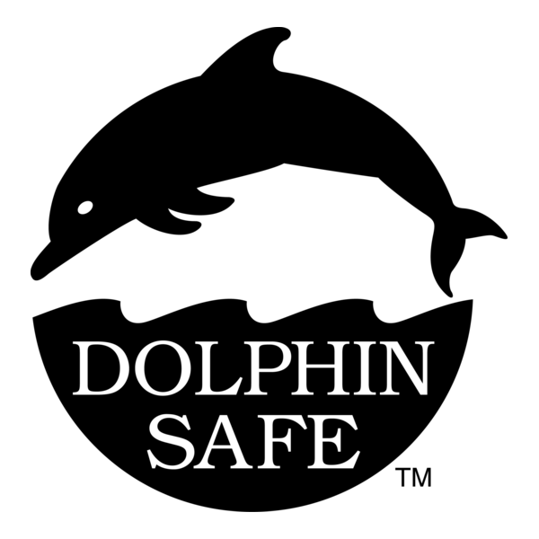 Dolphin Safe Logo PNG Vector