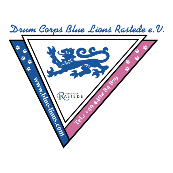 Drum Corps Blue Lions Logo PNG Vector