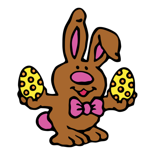 Easter Bunny Logo PNG Vector
