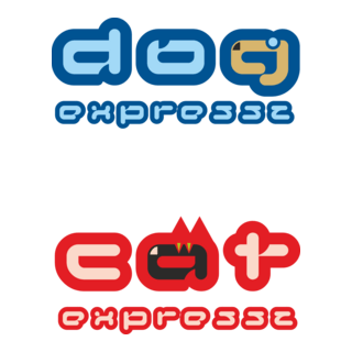 Dog, Cat Express Logo PNG Vector
