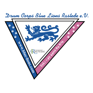 Drum Corps Blue Lions Logo PNG Vector