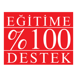 Egitime %100 destek Logo PNG Vector