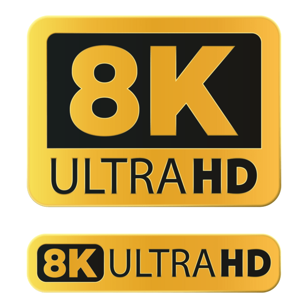 8K Ultra HD Resolution Logo PNG Vector