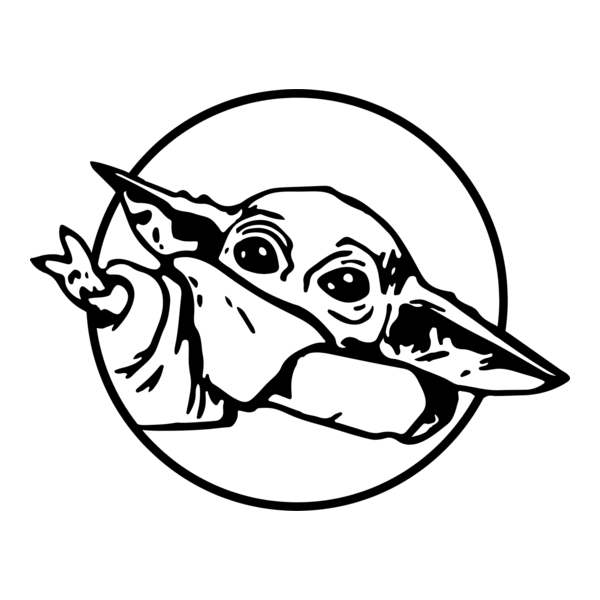Baby Yoda Logo PNG Vector