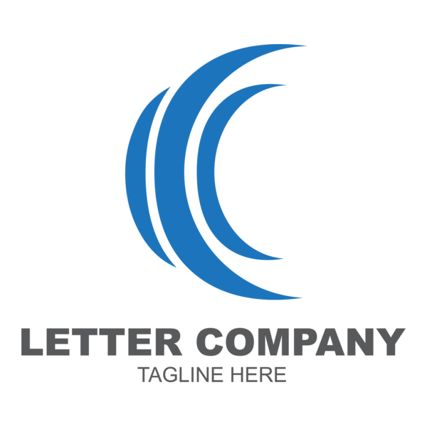Blue C Letter Logo PNG Vector