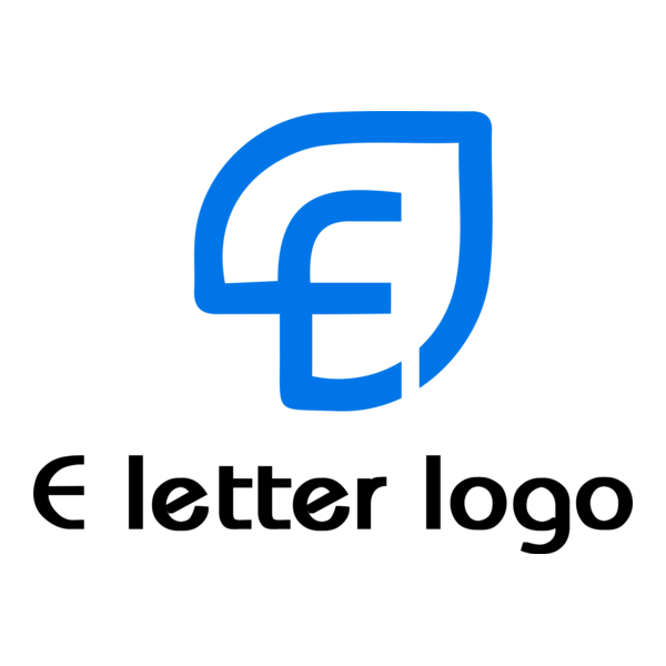 Blue E Letter Logo PNG Vector