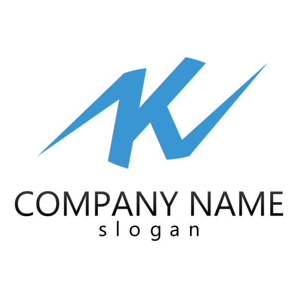 Blue K Letter Company Logo PNG Vector