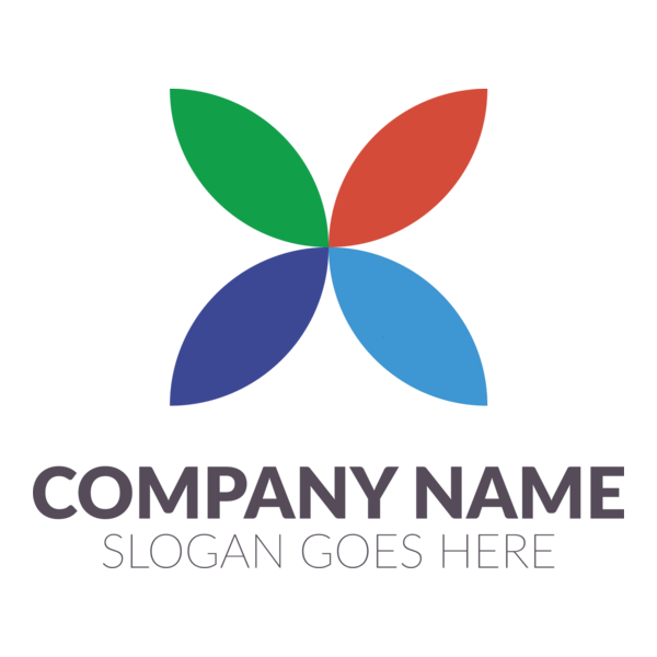 Colorful Flower Company Logo PNG Vector