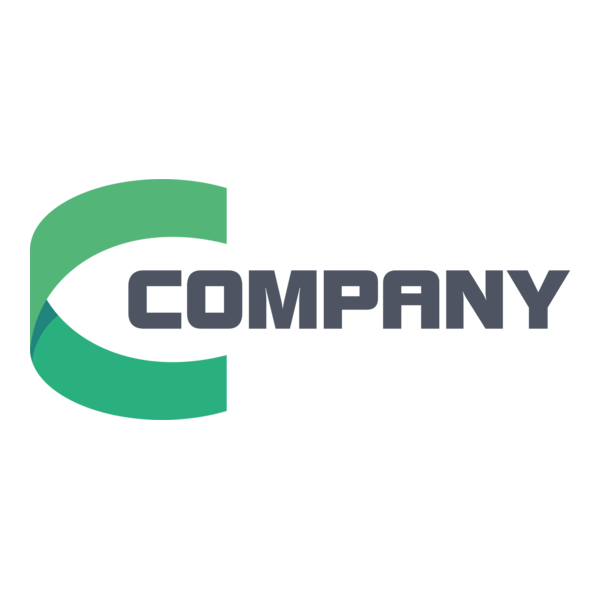 Curved Letter C Company Logo PNG Vector