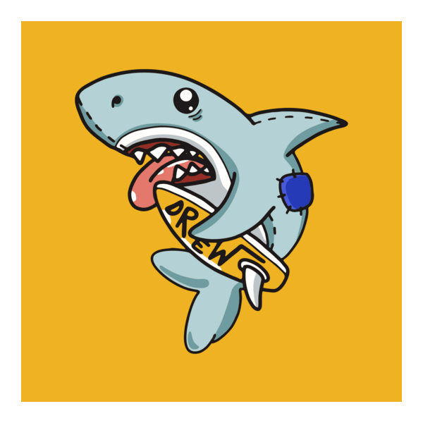drew shark icon Logo PNG Vector