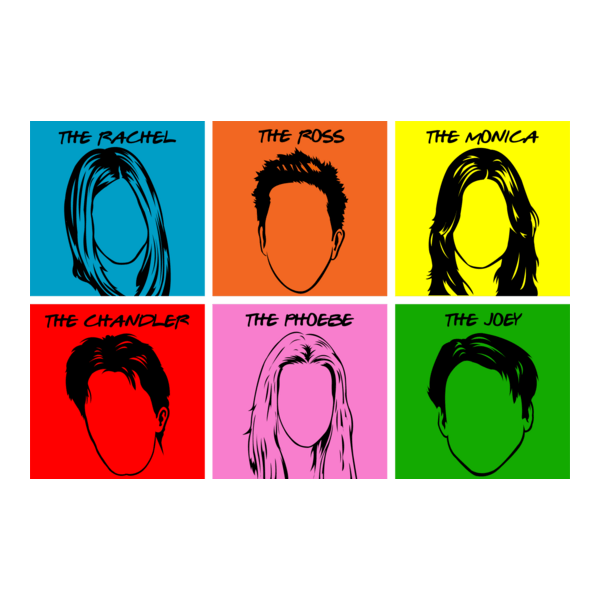 FRIENDS faces Logo PNG Vector