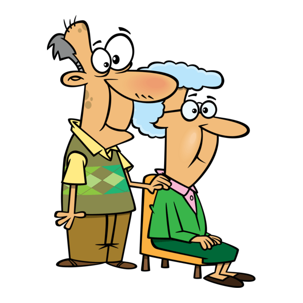 Grandmother & Grandfather Logo PNG Vector